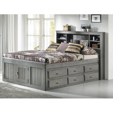 Kids full size shop bed with storage